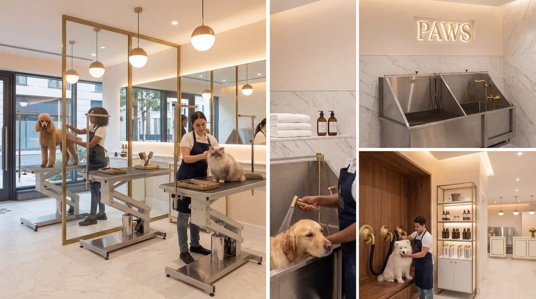Inside our luxury grooming studio